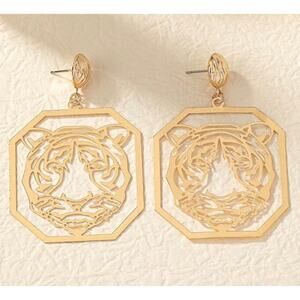 Cincinnati Bengals Tiger Gold Earrings*